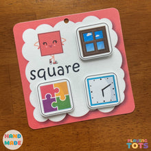 Load image into Gallery viewer, Shapes Sorting Activity, Learn Shapes, Toddlers Learning, Preschool Activities

