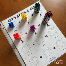 Load image into Gallery viewer, Snap cubes Learning Mats
