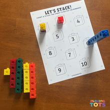 Load image into Gallery viewer, Snap cubes Learning Mats
