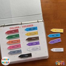 Load image into Gallery viewer, Bilingual Spanish Busy Book Addon Activity Pages, Toddler Learning Binder (3 PAGES)
