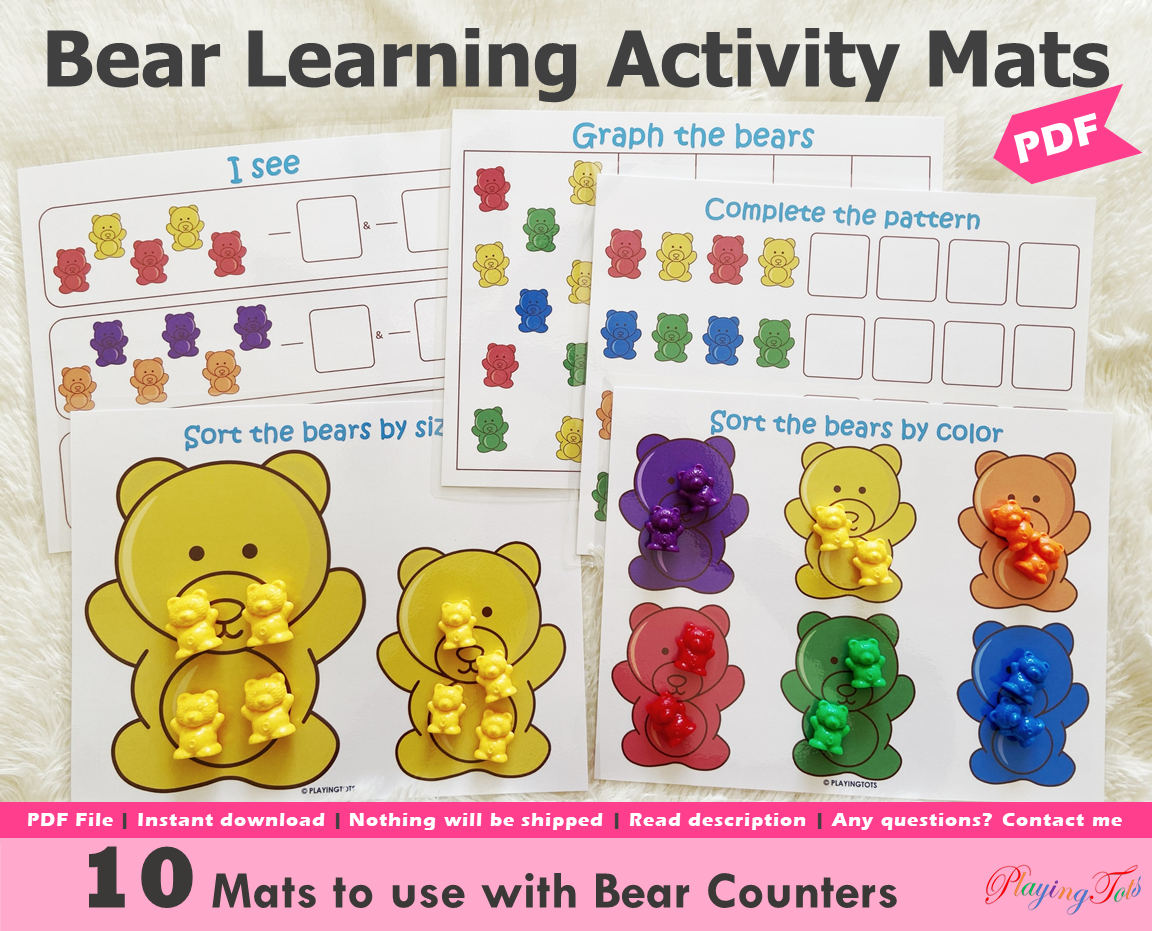 Bear Counters Learning Mats