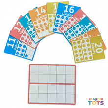 Load image into Gallery viewer, Ten Frame Cards, Numbers 1 - 20
