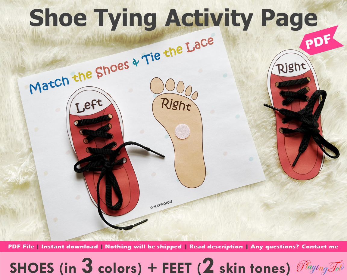 Tie shoe laces Activity