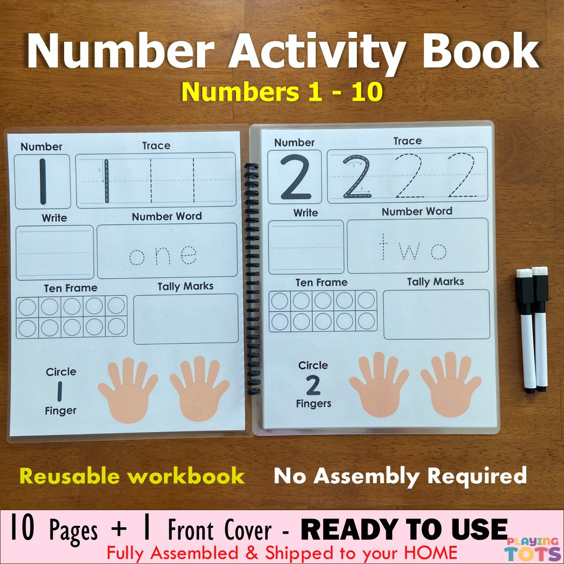 Number Activity Book, Workbook – Playingtots