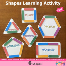 Load image into Gallery viewer, Shapes Activity, Busy Bags, Toddlers and Preschoolers, Montessori
