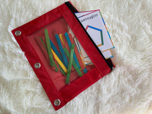 Load image into Gallery viewer, Popsicle Sticks Shapes Activity, Busy Bags, Toddlers and Preschoolers, MontessorI
