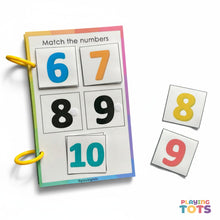 Load image into Gallery viewer, Toddler Mini Busy Book, Travel Size Activity Book, Matching First Busy Book for Babies
