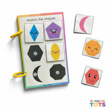 Load image into Gallery viewer, Toddler Mini Busy Book, Travel Size Activity Book, Matching First Busy Book for Babies
