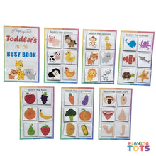 Load image into Gallery viewer, Toddler Mini Busy Book, Travel Size Activity Book, Pictures Matching
