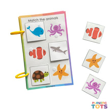 Load image into Gallery viewer, Toddler Mini Busy Book, Travel Size Activity Book, Pictures Matching
