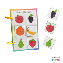 Load image into Gallery viewer, Toddler Mini Busy Book, Travel Size Activity Book, Pictures Matching
