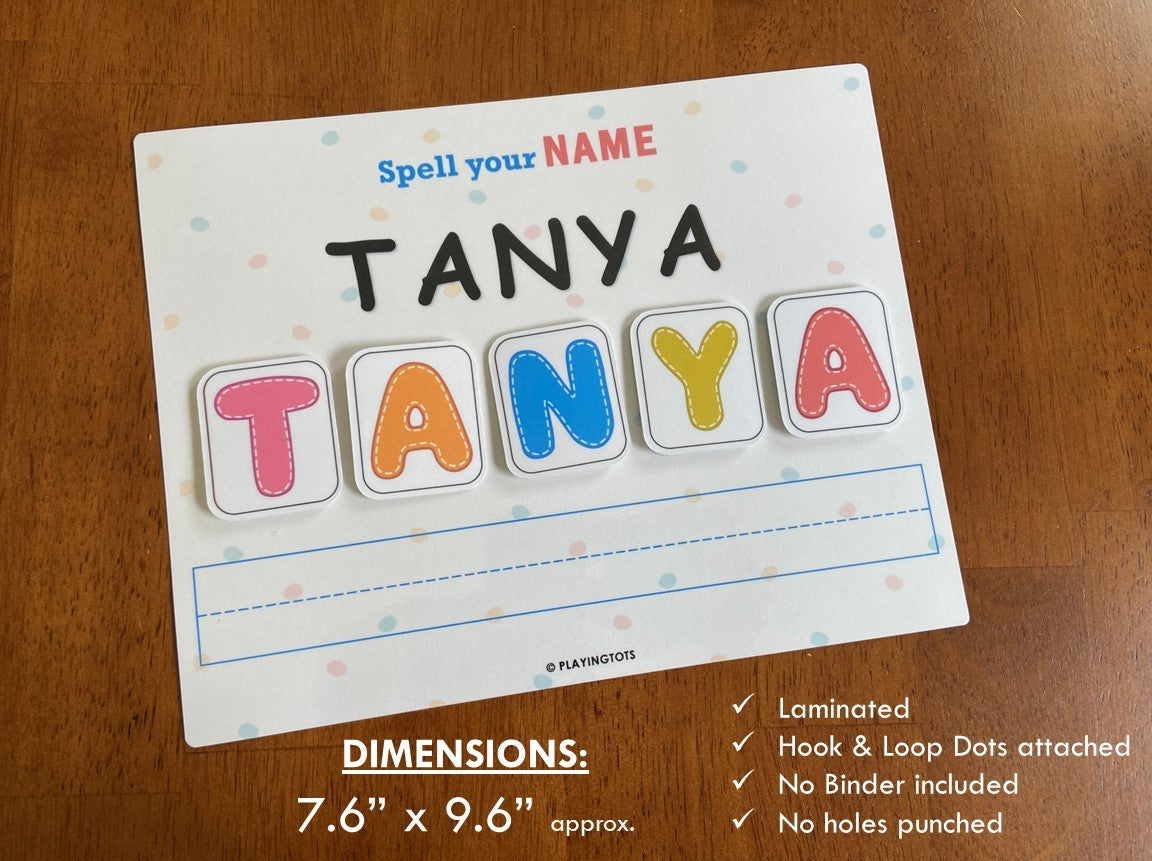Name Spelling Practice Activity, Name Building, Toddler Worksheet, Nam ...