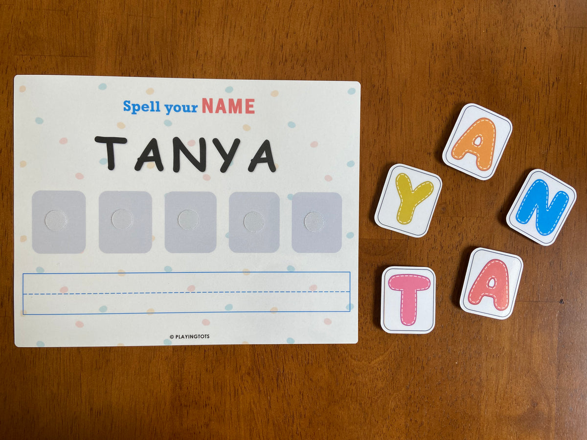 Name Spelling Practice Activity, Name Building, Toddler Worksheet, Nam ...