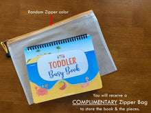 Load image into Gallery viewer, Toddler Busy Book, Learning Binder, Fun Summer Themed Quiet Book
