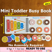 Load image into Gallery viewer, Toddler Mini Busy Book VOL9, Learning Binder
