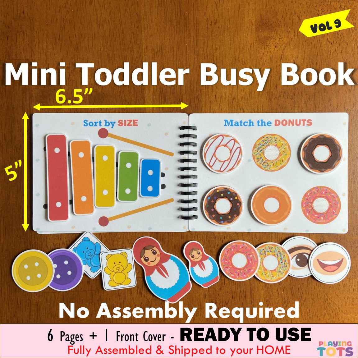 Toddler Mini Busy Book VOL9, Learning Binder