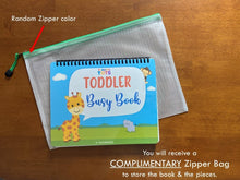 Load image into Gallery viewer, Toddler&#39;s First Busy Book, Learning Binder, Fun Quiet Book, Toddler Activity Book, Vol1
