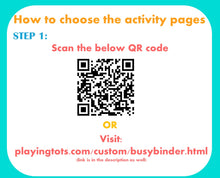 Load image into Gallery viewer, Build a Custom Busy Binder, Toddler Busy Book, Learning Binder, Quiet Book, Preschool, Activity Book
