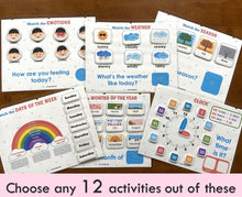 Load image into Gallery viewer, Build a Custom Busy Binder, Toddler Busy Book, Learning Binder, Quiet Book, Preschool, Activity Book
