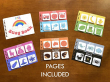 Load image into Gallery viewer, Colors Busy Book, Mini Book, Fully Assembled, Learn the Colors, Color Sorting, Preschool Activity, PreK, Toddler Homeschool, Montessori
