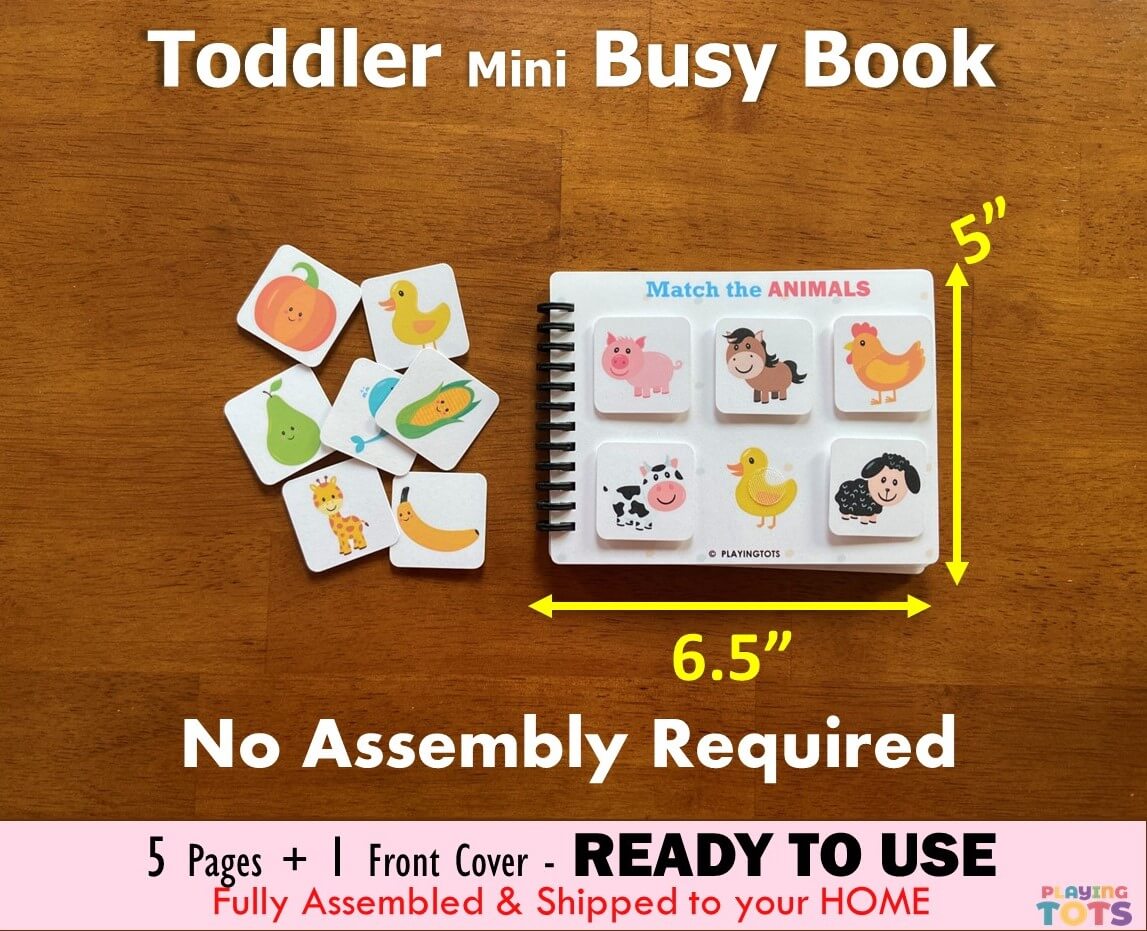 Toddler Mini Busy Book VOL1, Learning Binder, Fun Quiet Book