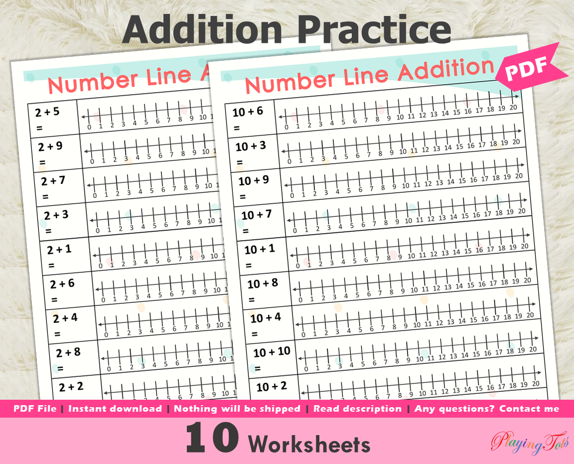 Addition Practice Worksheets, Preschool Workbook, PreK Math Worksheets, Learn to Add