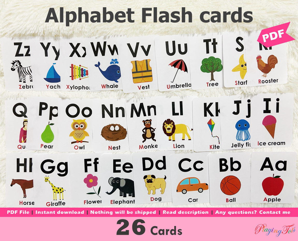 Alphabet Picture Flashcards – Playingtots alphabet-picture-flashcards-playingtots