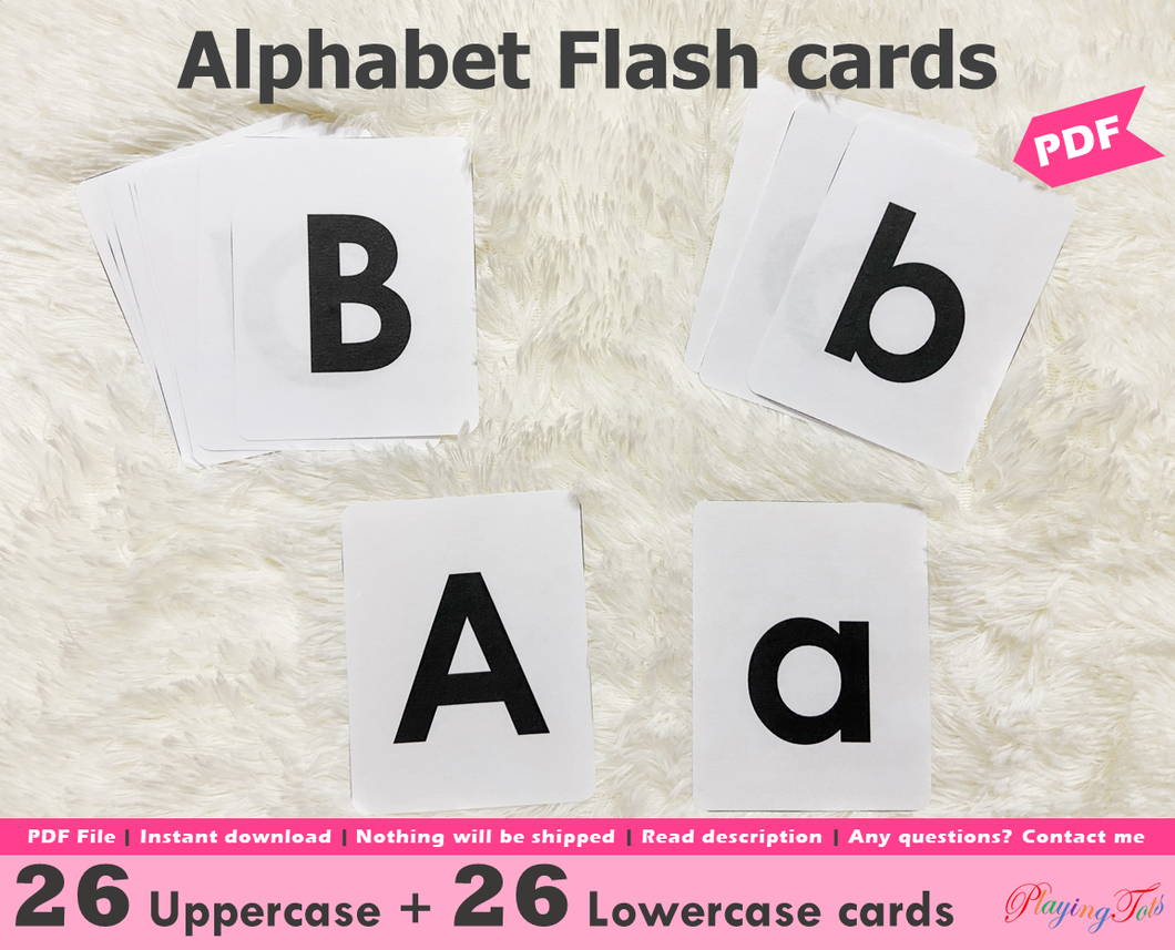 Alphabet Flash Cards, First Learning Cards