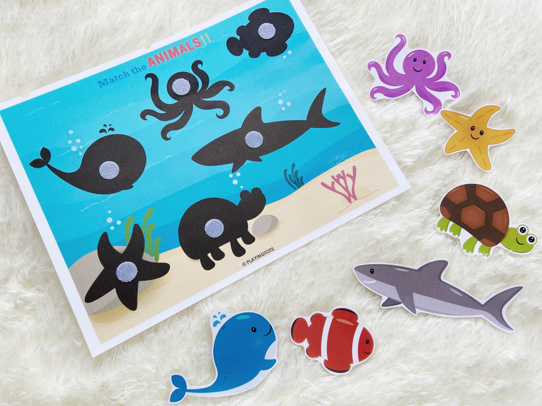 Animals Shadow/ silhouette Matching Activity, Toddler Busy Book, Learn ...