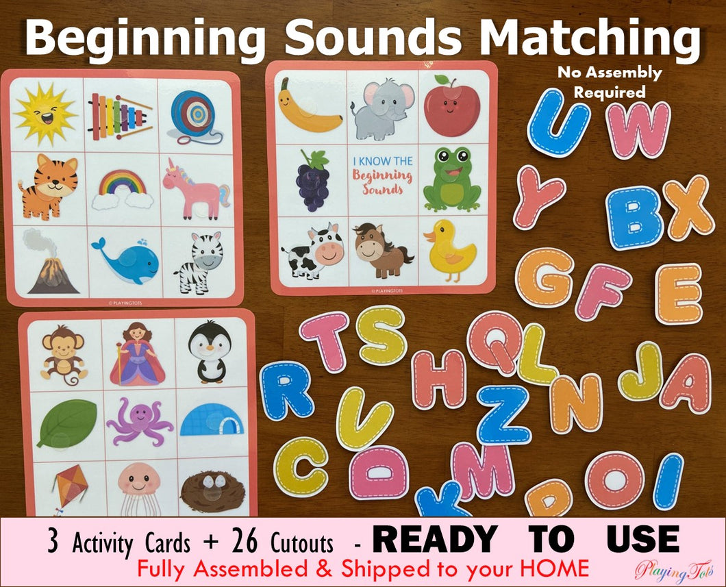 Beginning Sounds Matching Activity, Preschool Activities, PreK Phonics, Initial Sounds