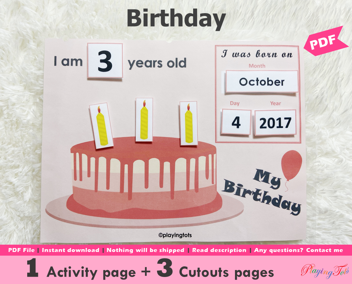 My Birthday Activity – Playingtots