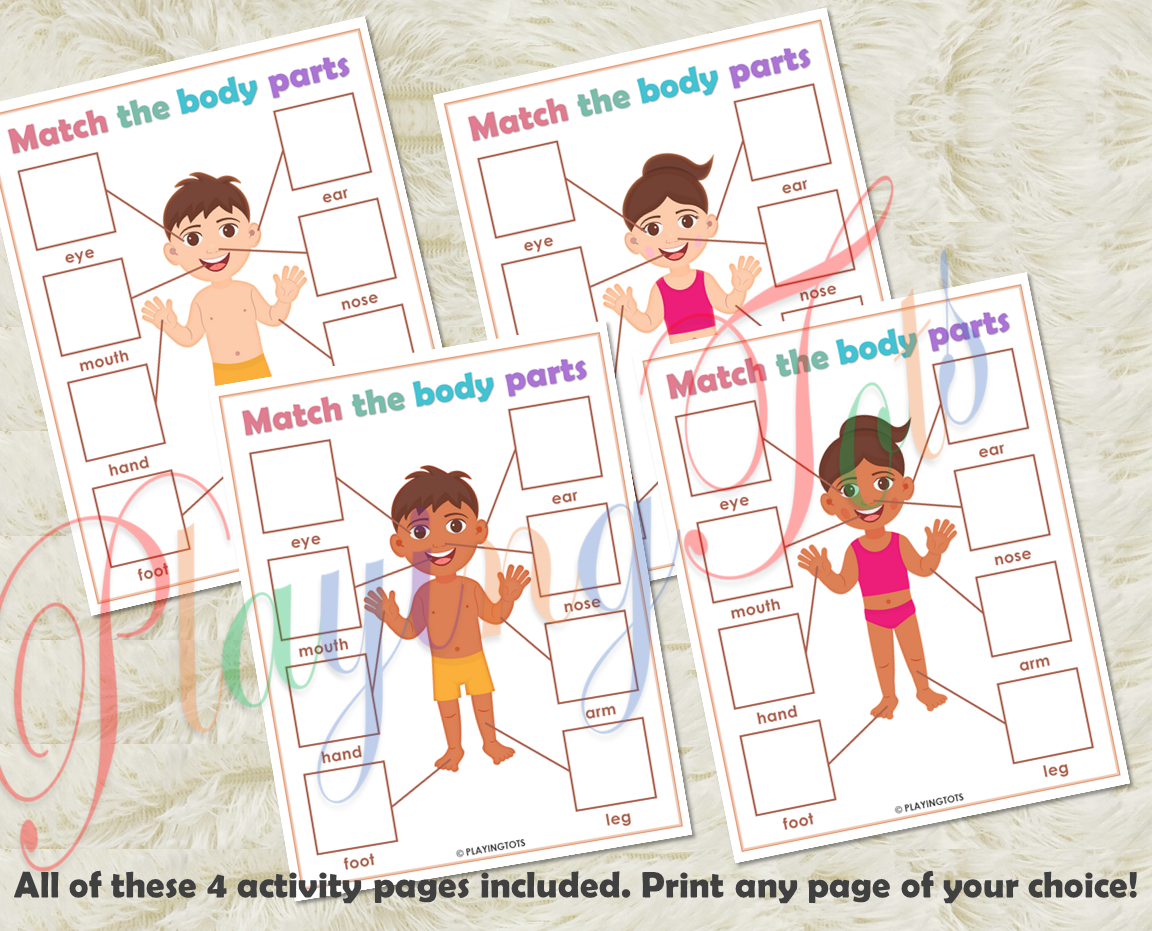 Body Matching Body Parts Matching Activity – Playingtots