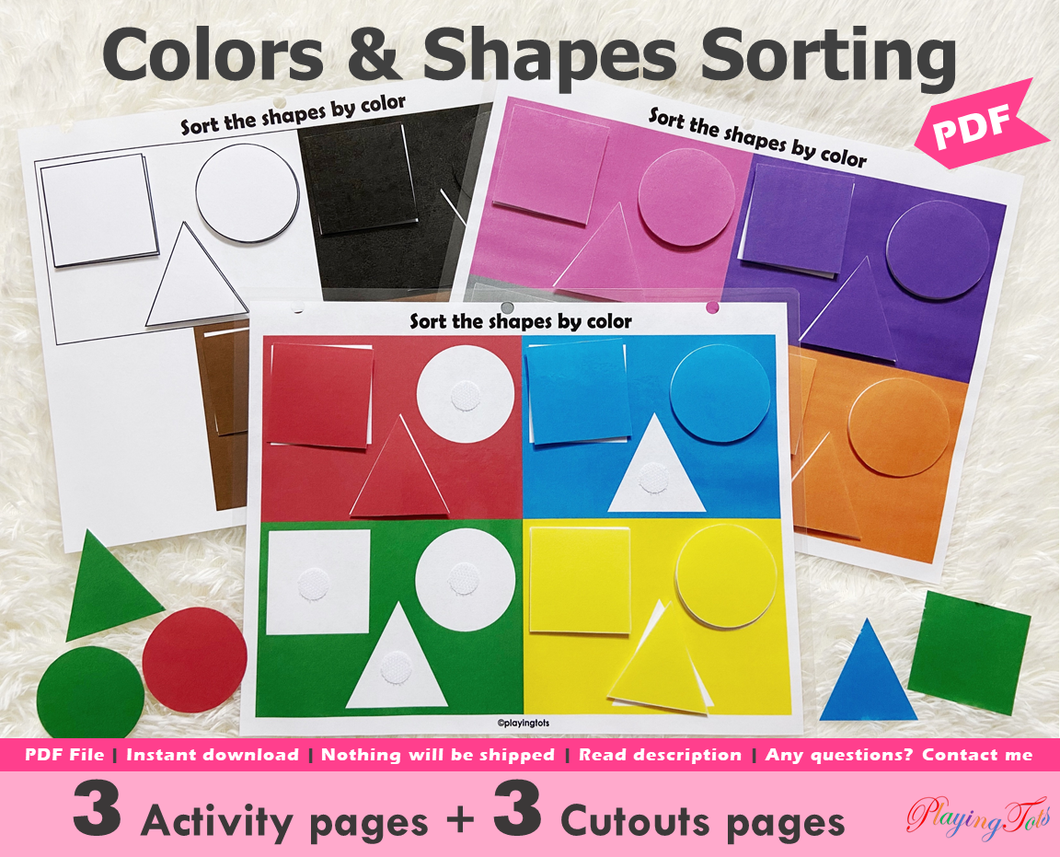 Colors and Shapes Sorting Activity