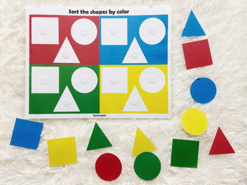 Colors and Shapes Sorting Activity – Playingtots