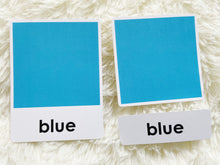 Load image into Gallery viewer, Colors Flashcards, Montessori 3-part cards
