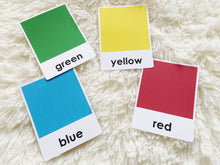 Load image into Gallery viewer, Colors Flashcards, Montessori 3-part cards
