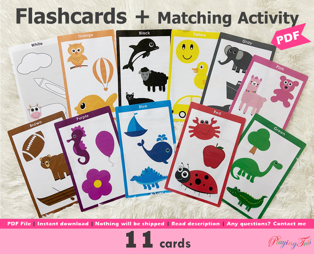 Colors Flashcards, Matching Activity