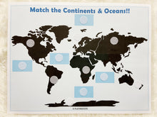 Load image into Gallery viewer, Continents and Oceans Matching Activity
