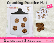 Load image into Gallery viewer, Cookies Counting Activity Mat
