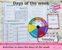 Load image into Gallery viewer, Days of the Week Activity
