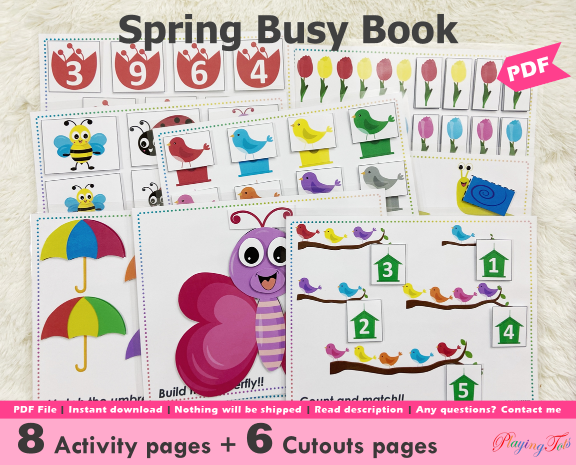 Spring Busy Book – Playingtots