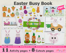 Load image into Gallery viewer, Fun Easter Busy Book, Spring Busy Book
