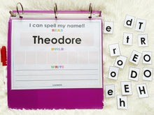 Load image into Gallery viewer, Editable 8 Letter Name Spelling Practice Activity, Name Building and Writing
