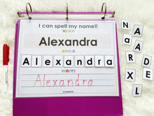 Load image into Gallery viewer, Editable 9 Letter Name Spelling Practice Activity, Name Building and Writing
