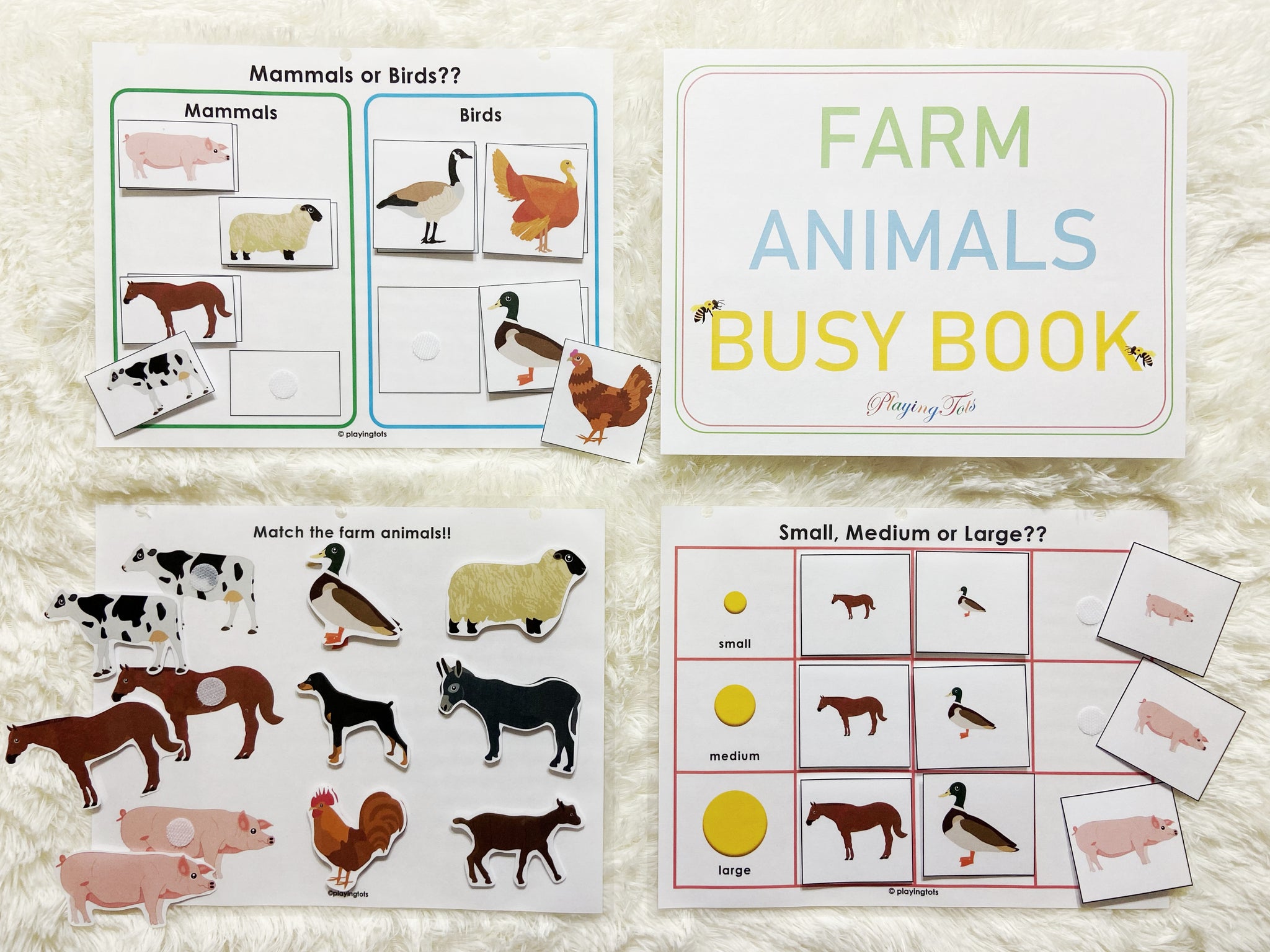 Farm Barn Quiet Book Activity Page