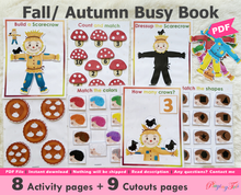 Load image into Gallery viewer, Fall or Autumn Busy Book
