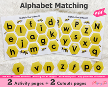 Load image into Gallery viewer, Honeycomb Alphabet Matching Activity
