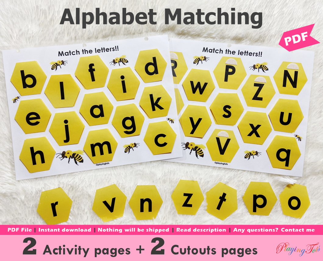 Honeycomb Alphabet Matching Activity