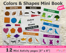 Load image into Gallery viewer, Colors and Shapes Mini Activity Book
