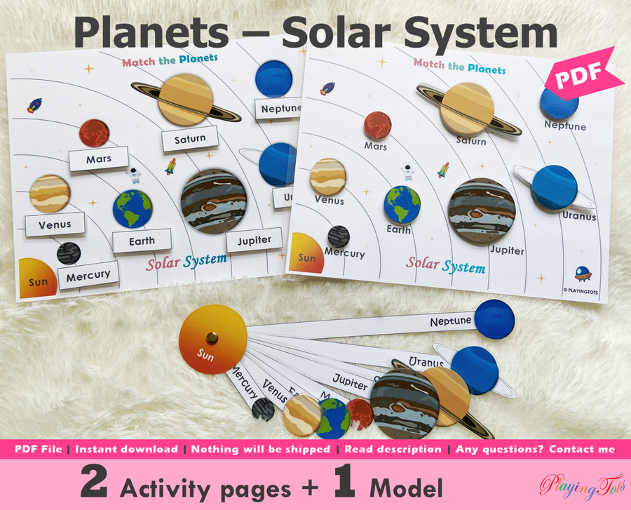 Planets/ Solar System Matching Activity – Playingtots